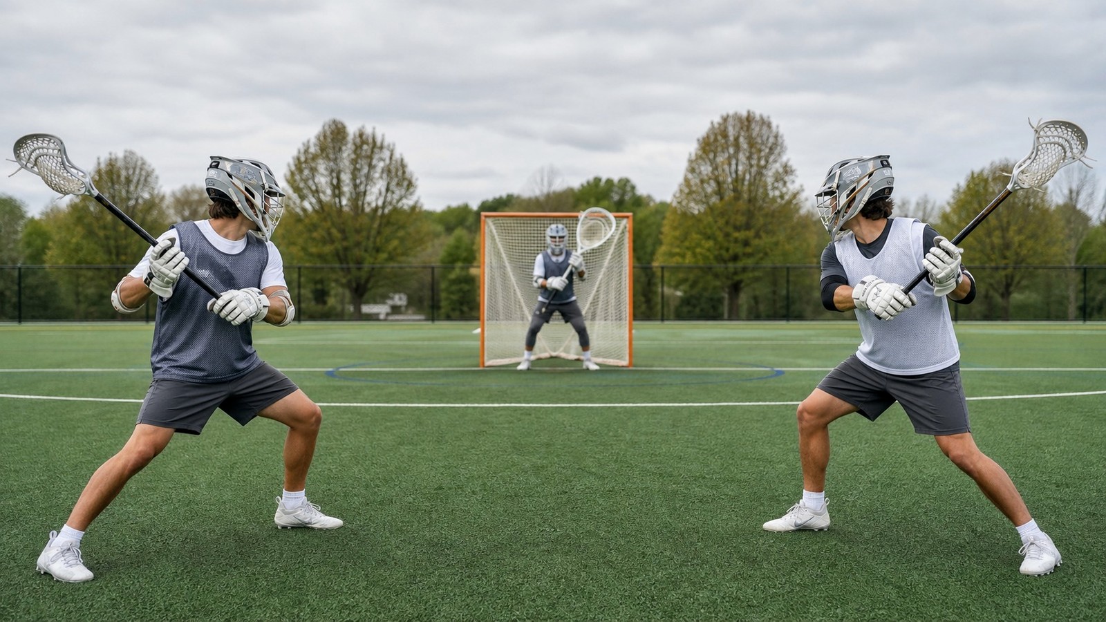 Lacrosse players demonstrating concepts from How Box Lacrosse Improves Stick Skills and Decision-Making