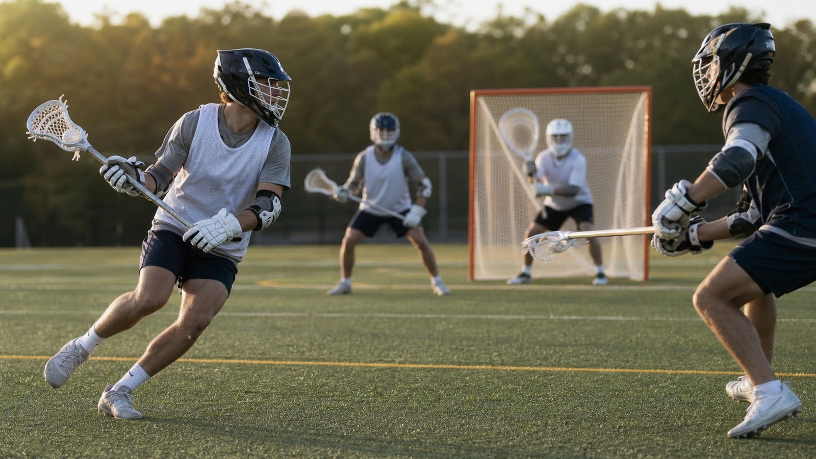 Lacrosse players demonstrating concepts from Men’s Lacrosse Gear Guide What Every Player Needs Before Game Day